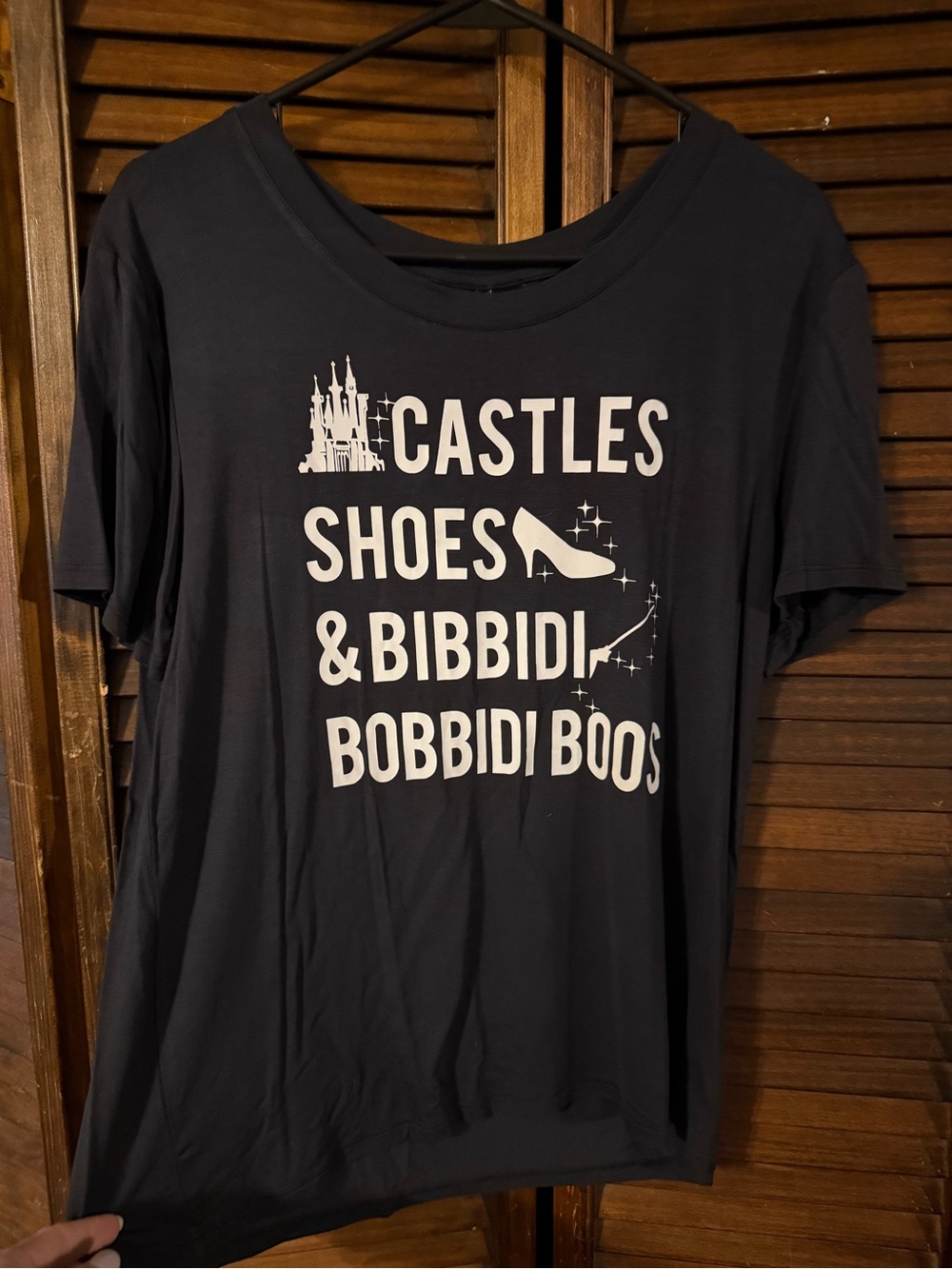 Disney Navy Short Sleeve Tee with White Castle Graphic